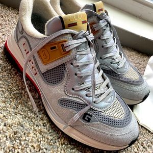 Gucci Mini Diamond Silver Men’s Shoes UK 8 US 9